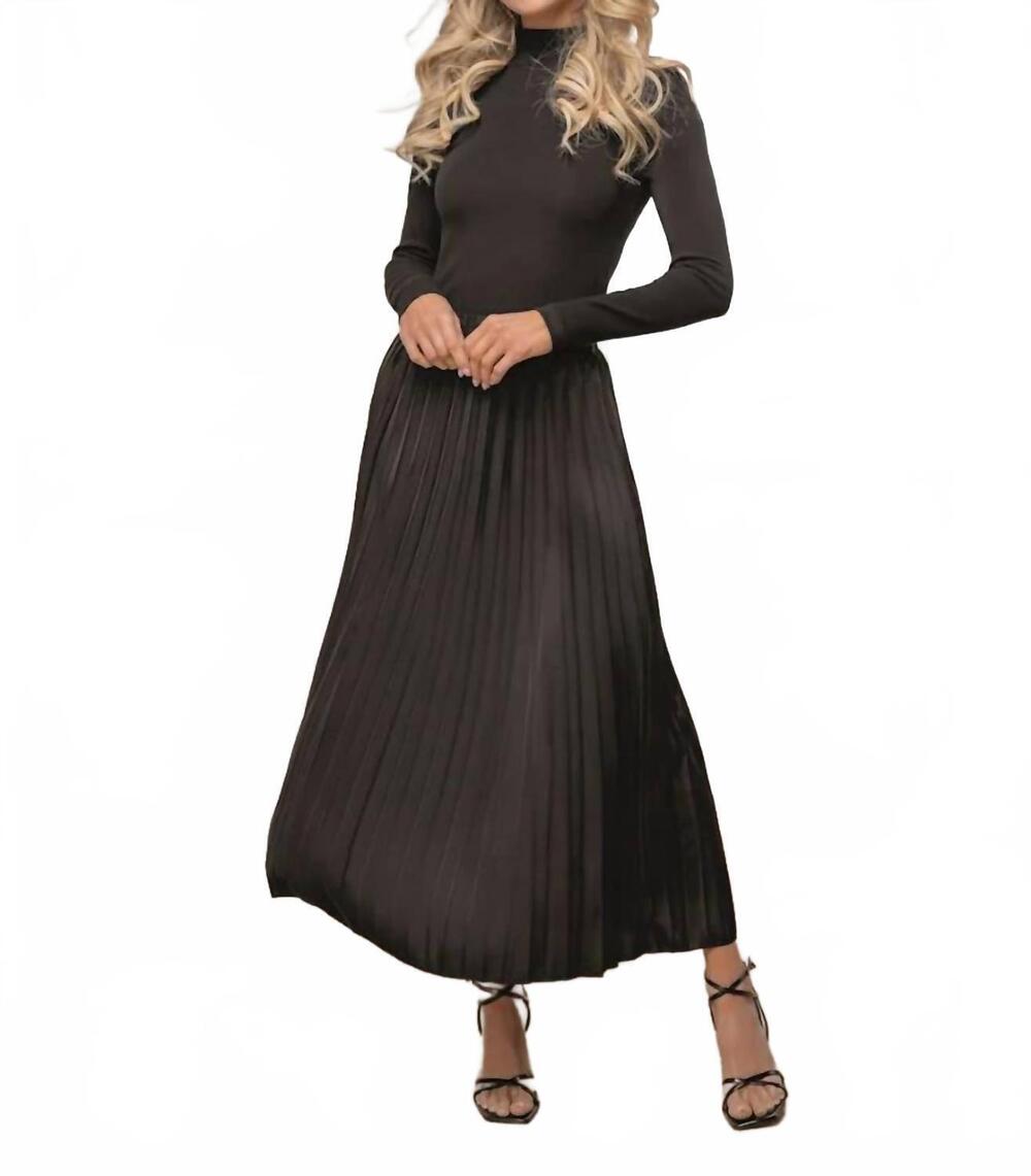 NEW MUDPIE townes pleated skirt in black